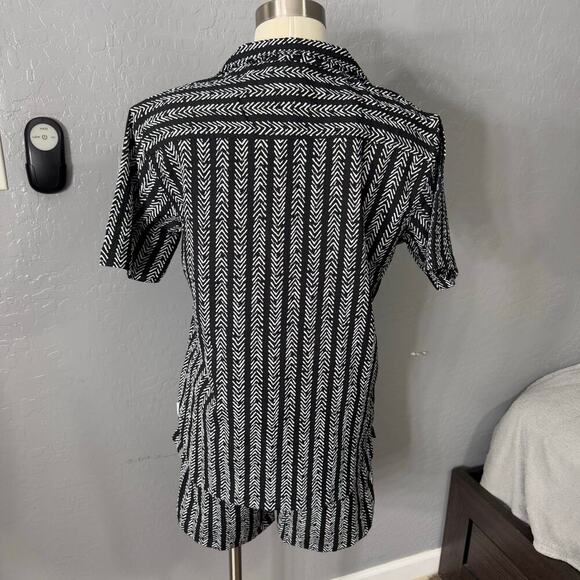 Sovereign Code Kids' Textured Camp Shirt & Shorts Set, Black/White, XL 18/20 - Picture 2 of 5